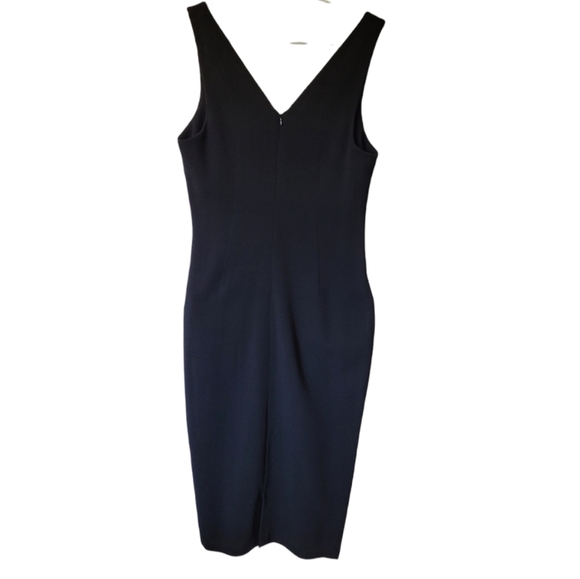 Dolce and Gabbana black v neck wool dress - Picture 4 of 15